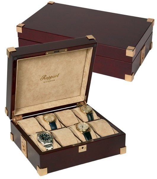 Арт. B266.Шкатулка для хранения 8-ми часов. CAPTAIN'S COLLECTOR BOXEST. Rapport London (Англия).