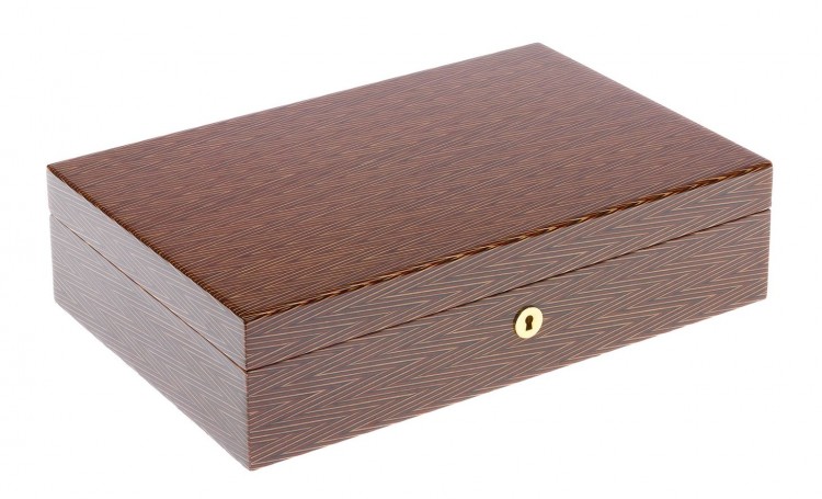 Арт. L411. Шкатулка для 10-ти часов. HERITAGE HERRINGBONE 10. Rapport London (Англия).  