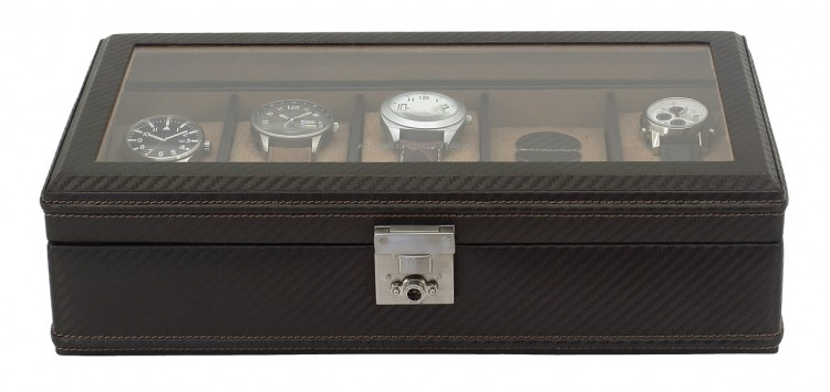 Шкатулка для 10 часов Carbon арт.32048-3