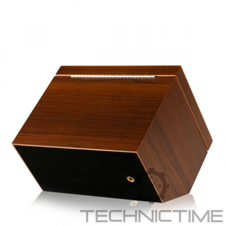 Арт DC-02-DSWM. Шкатулка для подзавода 2-х часов. Коричневый лак. Boxy. 