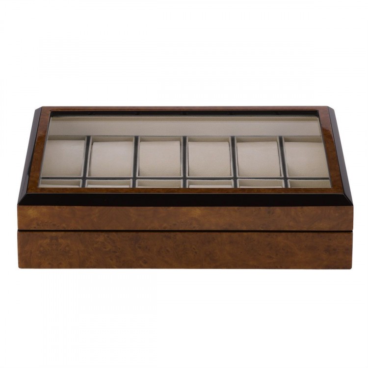 Арт. B243.Шкатулка для хранения 12-ти часов. THE VENICE BURR WALNUT. Rapport London (Англия).