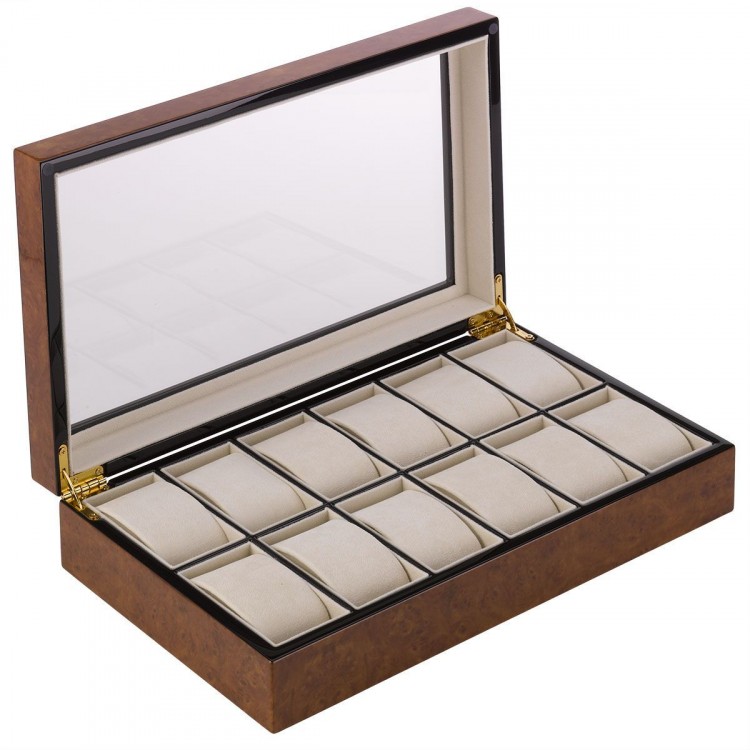 Арт. B243.Шкатулка для хранения 12-ти часов. THE VENICE BURR WALNUT. Rapport London (Англия).