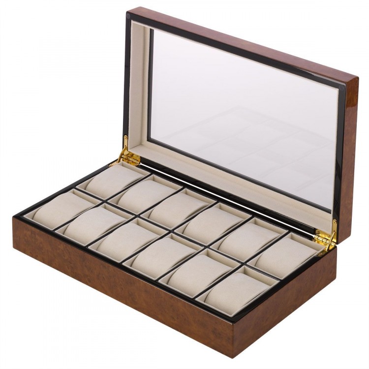 Арт. B243.Шкатулка для хранения 12-ти часов. THE VENICE BURR WALNUT. Rapport London (Англия).