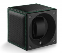 Masterbox collection. Racing collection – Stitched black Leather & Green double stitches. Бокс для 1-х часов с автоподзаводом. Swiss Kubik, Швейцария.