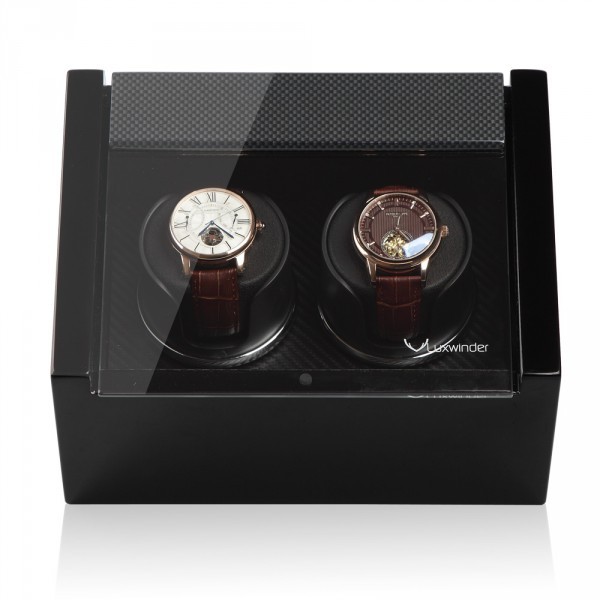 Серия Carat 2 carbon. Шкатулка для подзавода 2-х часов. Производство Luxwinder. 