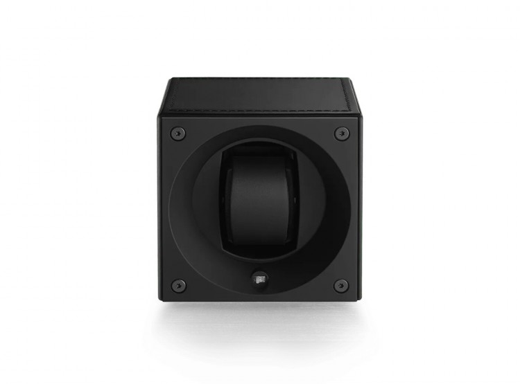 Masterbox collection. Masterbox Leather – Rubber black leather & Black stitches. Бокс для 1-х часов с автоподзаводом. Swiss Kubik, Швейцария.