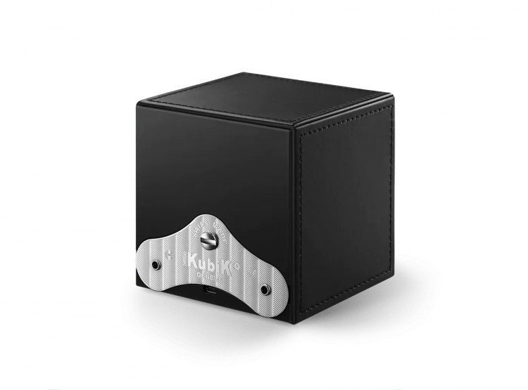 Masterbox collection. Masterbox Leather – Rubber black leather & Black stitches. Бокс для 1-х часов с автоподзаводом. Swiss Kubik, Швейцария.