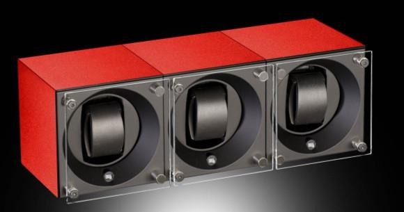 Masterbox collection. Masterbox aluminium. Бокс для 3-х часов с автоподзаводом. Swiss Kubik, Швейцария.