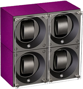 Masterbox collection. Masterbox aluminium. Бокс для 4-х часов с автоподзаводом. Swiss Kubik, Швейцария.