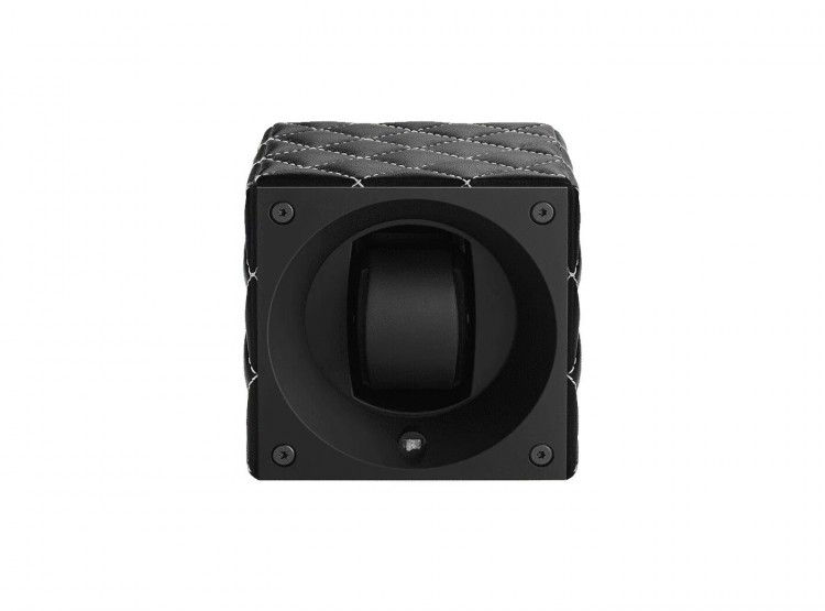 Masterbox collection. Masterbox Black Leather & White stitches. Бокс для 1-х часов с автоподзаводом. Swiss Kubik, Швейцария.