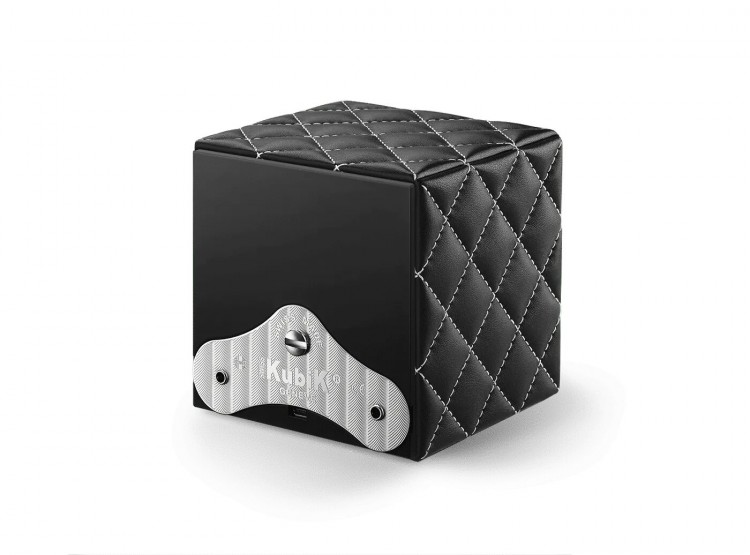 Masterbox collection. Masterbox Black Leather & White stitches. Бокс для 1-х часов с автоподзаводом. Swiss Kubik, Швейцария.