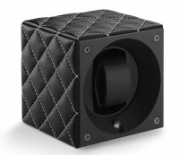 Masterbox collection. Masterbox Black Leather & White stitches. Бокс для 1-х часов с автоподзаводом. Swiss Kubik, Швейцария.