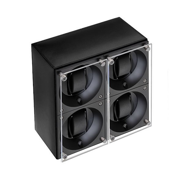 Masterbox collection. Masterbox Leather. Бокс для 4-х часов с автоподзаводом. Swiss Kubik, Швейцария.