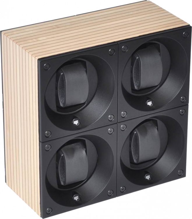 Masterbox collection. Wooden Masterbox Quattro. Бокс для 4-х часов с автоподзаводом. Swiss Kubik, Швейцария