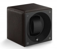 Masterbox collection. Masterbox Leather – Grained brown leather & Brown stitches. Бокс для 1-х часов с автоподзаводом. Swiss Kubik, Швейцария.