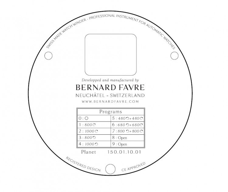 Planet Double-Axis Gold with leather base. Таймувер для автоподзавода 1-х часов. Bernard Favre (Швейцария).  