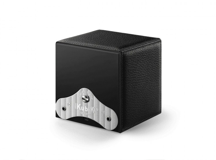 Masterbox collection. Masterbox Leather – Black leather & Black stitches. Бокс для 1-х часов с автоподзаводом. Swiss Kubik, Швейцария.