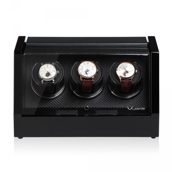 Серия Omikron 3 carbon. Шкатулка для подзавода 3-х часов. Производство Luxwinder. 