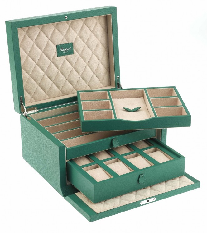 Арт. J137. Шкатулка для 11-ти часов и ювелирных изделий. JEWELLERY BOX. Rapport London (Англия).   