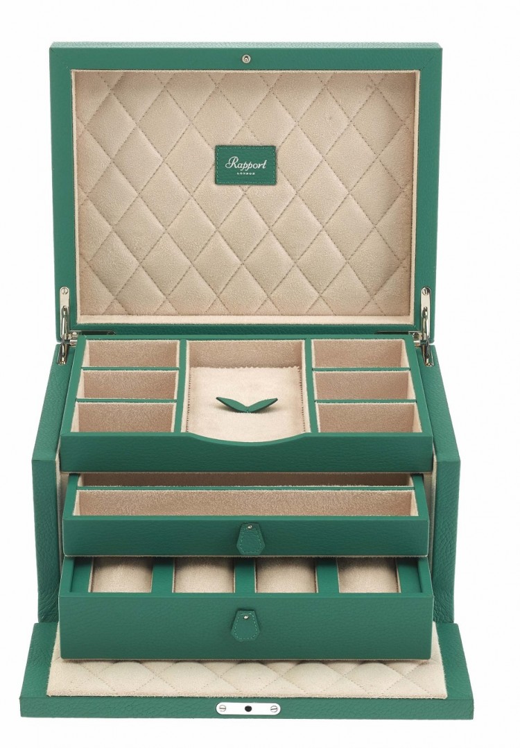 Арт. J137. Шкатулка для 11-ти часов и ювелирных изделий. JEWELLERY BOX. Rapport London (Англия).   