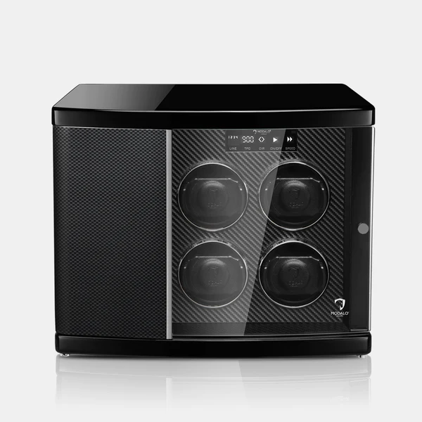 MODALO Timeless 4 Carbon. Шкатулка для подзавода 4-х и хранения 2-х часов.