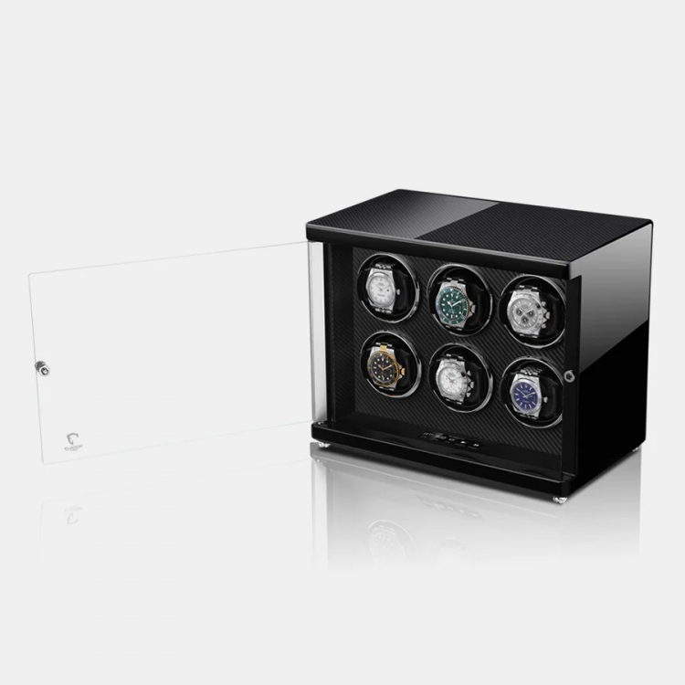MODALO Ambiente 6 MV4. CARBON Шкатулка для подзавода 6-ти часов.