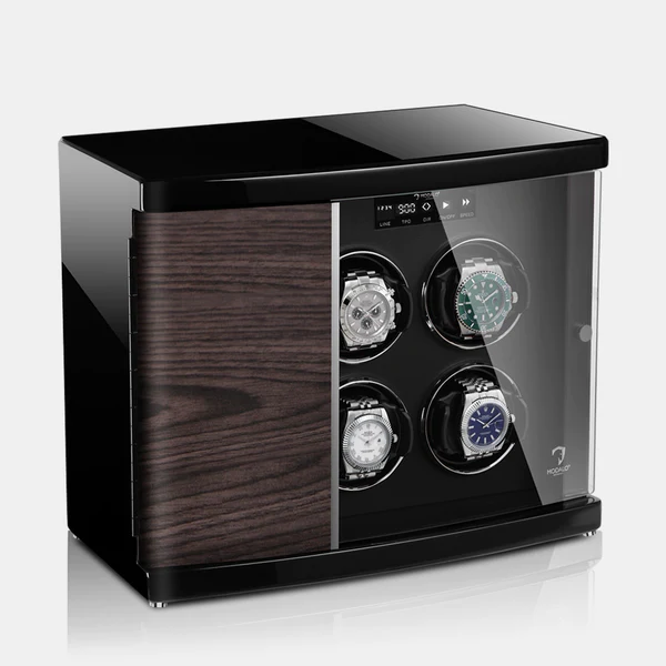 MODALO Timeless 4 Macassar. Шкатулка для подзавода 4-х и хранения 2-х часов.