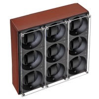 Masterbox collection. Masterbox Leather. Бокс для 9-ти часов с автоподзаводом. Swiss Kubik, Швейцария.