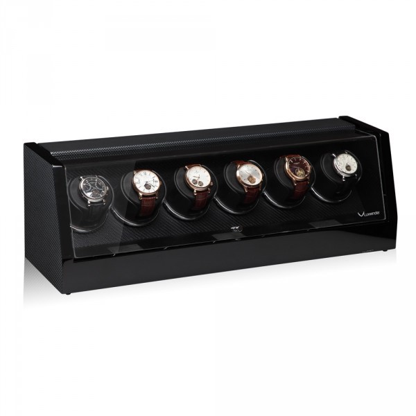 Серия Omikron 6 carbon. Шкатулка для подзавода 6-ти часов. Производство Luxwinder. 