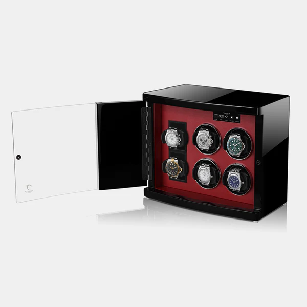 MODALO Timeless 4 Red. Шкатулка для подзавода 4-х и хранения 2-х часов.