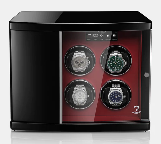MODALO Timeless 4 Red. Шкатулка для подзавода 4-х и хранения 2-х часов.