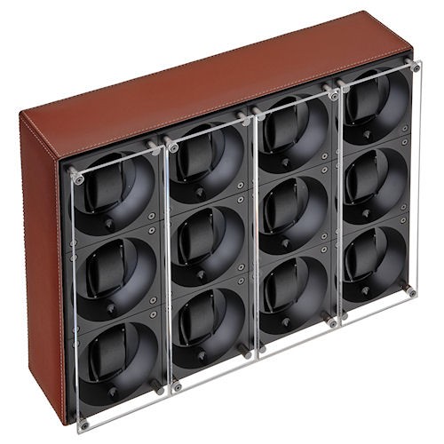 Masterbox collection. Masterbox Leather. Бокс для 12-ти часов с автоподзаводом. Swiss Kubik, Швейцария.