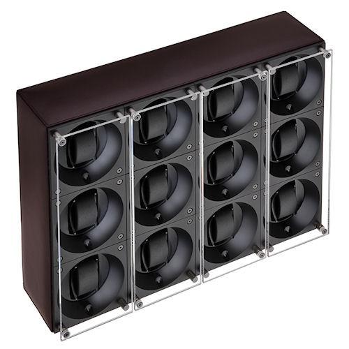 Masterbox collection. Masterbox Leather. Бокс для 12-ти часов с автоподзаводом. Swiss Kubik, Швейцария.
