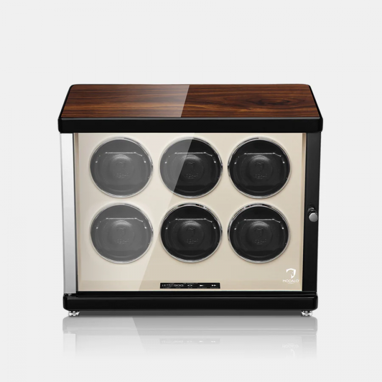 MODALO Ambiente 6 MV4. WALNUT Шкатулка для подзавода 6-ти часов.
