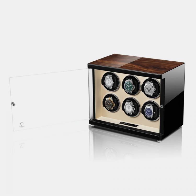 MODALO Ambiente 6 MV4. WALNUT Шкатулка для подзавода 6-ти часов.
