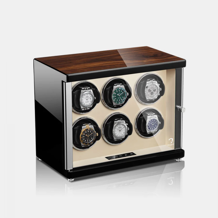 MODALO Ambiente 6 MV4. WALNUT Шкатулка для подзавода 6-ти часов.