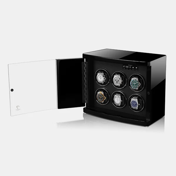 MODALO Timeless 6 Black. Шкатулка для подзавода 6-ти часов.