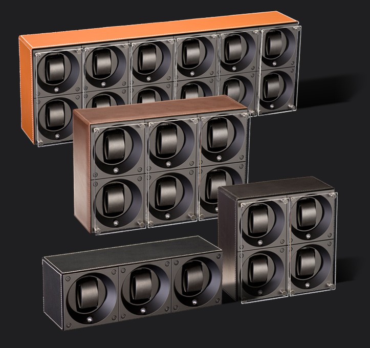Masterbox collection. Masterbox Leather. Бокс для 15-ти часов с автоподзаводом. Swiss Kubik, Швейцария.