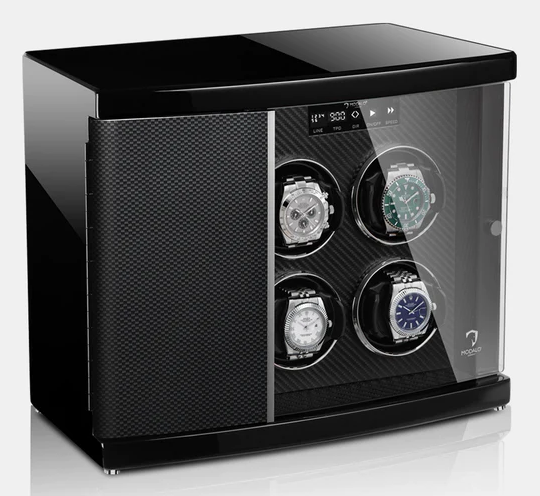 MODALO Timeless 6 Carbon. Шкатулка для подзавода 6-ти часов.