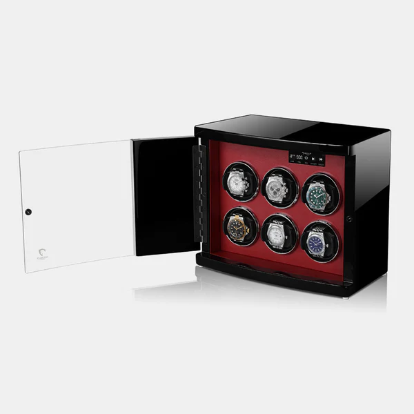 MODALO Timeless 6 Red. Шкатулка для подзавода 6-ти часов.