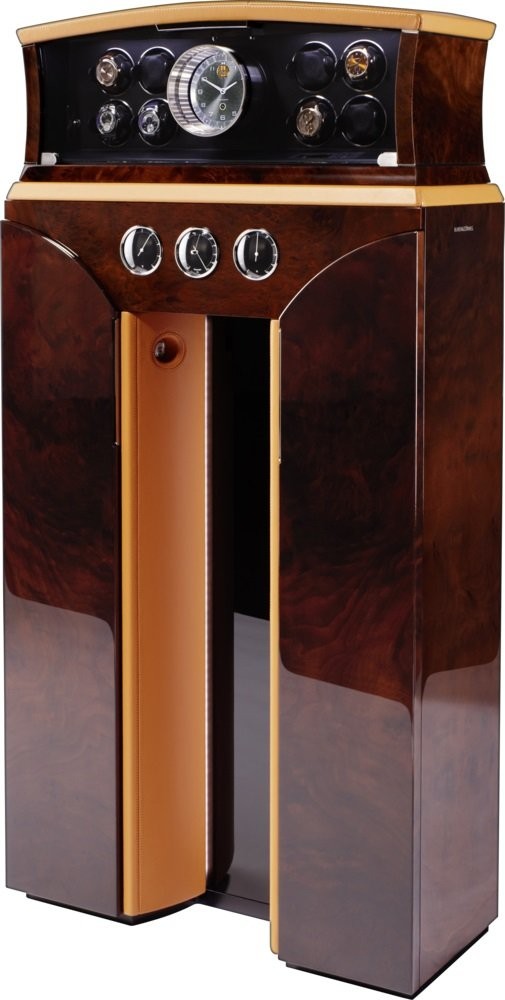 Buben-Zorweg PYTHON CONNOISSEUR HIFI Включает в себя подзавод часов, часы, хьюмидор, систему Hi-Fi и метеостанцию. 