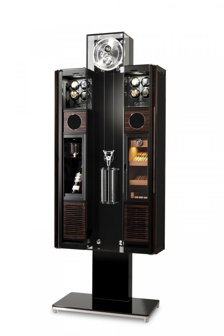 Buben-Zorweg OBJET DE TEMPS I ORBIT TOURBILLON CONNOISSEUR. Включает в себя подзавод часов, напольные часы, бар и хьюмидор. 