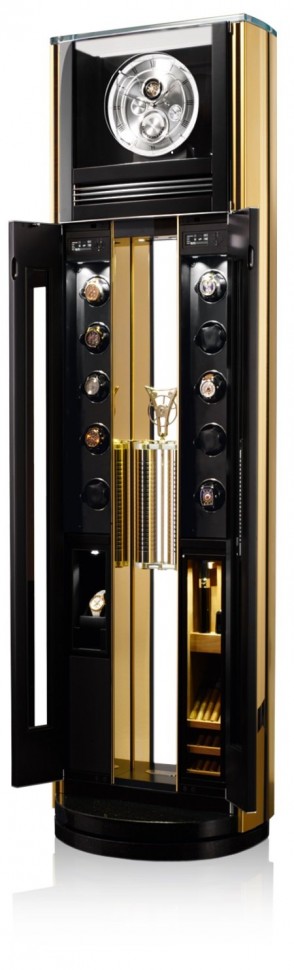 Buben-Zorweg OBJET DE TEMPS II WORLD TIME TOURBILLON. Включает в себя подзавод часов, напольные часы и хьюмидор. 