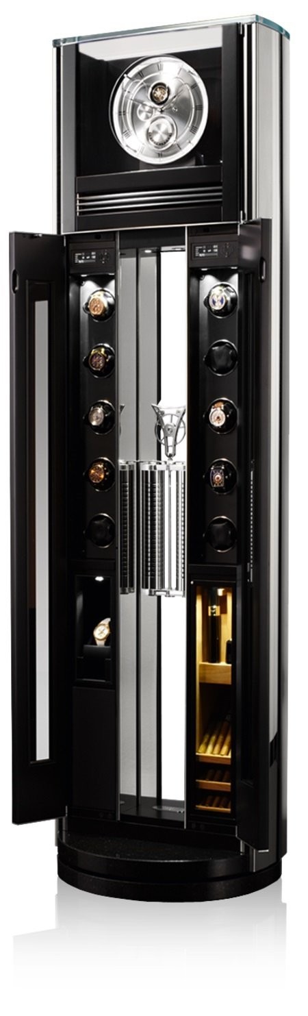 Buben-Zorweg OBJET DE TEMPS II WORLD TIME TOURBILLON. Включает в себя подзавод часов, напольные часы и хьюмидор. 