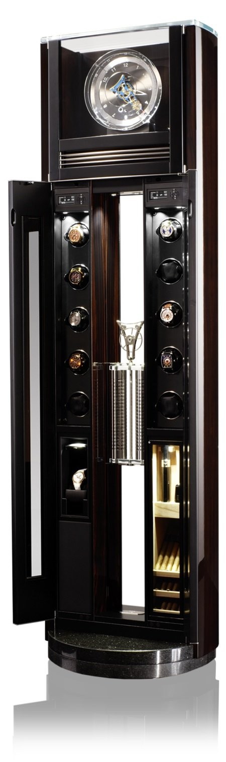 Buben-Zorweg OBJET DE TEMPS II ORBIT TOURBILLON. Включает в себя подзавод часов, напольные часы и хьюмидор. 