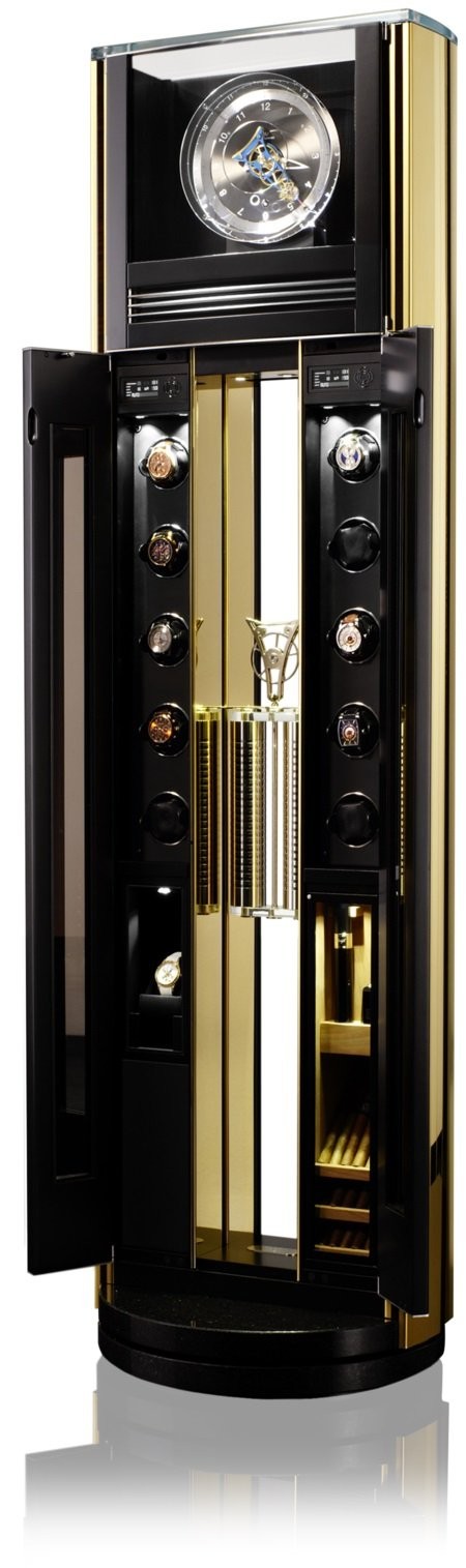 Buben-Zorweg OBJET DE TEMPS II ORBIT TOURBILLON. Включает в себя подзавод часов, напольные часы и хьюмидор. 