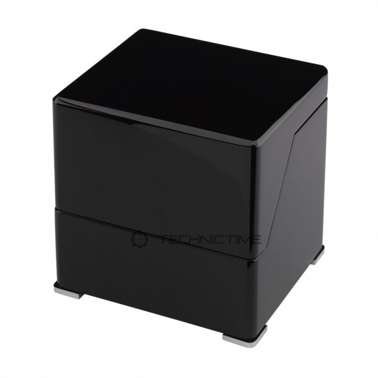 Арт. W571. Шкатулка для подзавода 1-х часов. PERPETUA III POLISHED EBONY FINISH. Rapport London. Сделано в Великобритании.