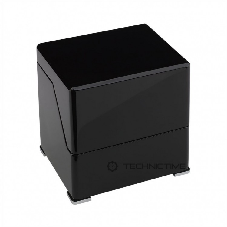 Арт. W571. Шкатулка для подзавода 1-х часов. PERPETUA III POLISHED EBONY FINISH. Rapport London. Сделано в Великобритании.