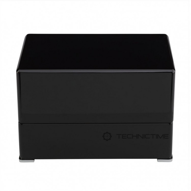 Арт. W572. Шкатулка для подзавода 2-х часов. PERPETUA III POLISHED EBONY FINISH. Rapport London. Сделано в Великобритании.