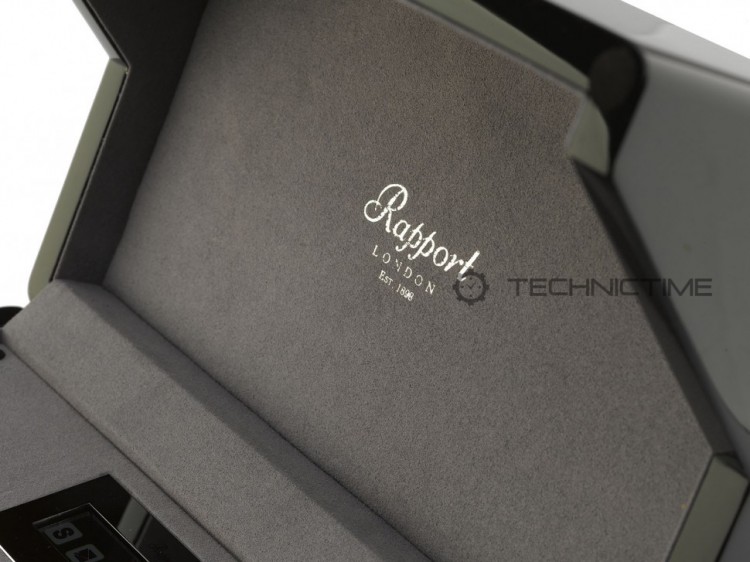 Арт. W572. Шкатулка для подзавода 2-х часов. PERPETUA III POLISHED EBONY FINISH. Rapport London. Сделано в Великобритании.
